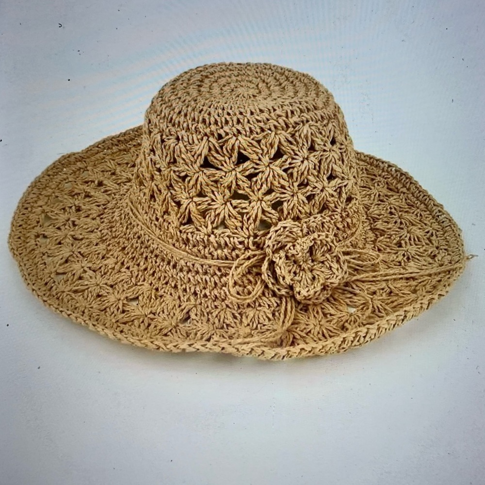 Boho 🌹Gypsy 🌹Straw Rose 🌹 Sun Hat 🌹🌹